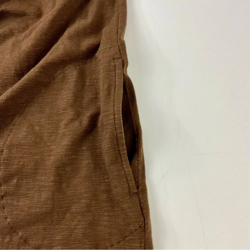 J.Jill Crochet details pima Cotton brown dress Size L - Picture 7 of 12